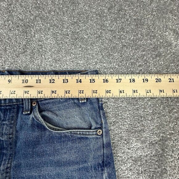 Vintage 90s Levis Cut Off Jorts Mens 31x7 Regular Orange Tab Shorts Denim Blue - Picture 4 of 9